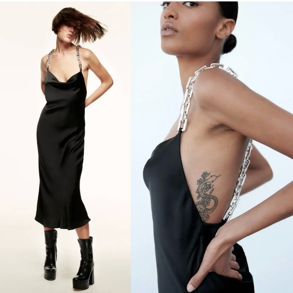 Zara Black Backless Dress - Picture 3 of 3